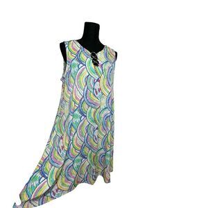 IVY LANE Multi Color Sleeveless Swing Dress Size Large